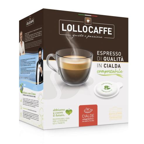 Lollo Caffè - Cialda compostabile miscela argento box da 100 pezzi