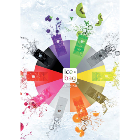 ICEBAG - Sacchetto raffredda bottiglie in PVC riutilizzabile rosso 25 cm
