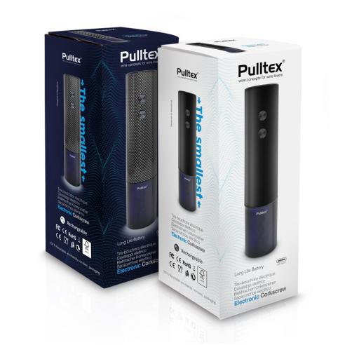 Pulltex - Cavatappi elettrico per vino ricaricabile con cavetto USB-C