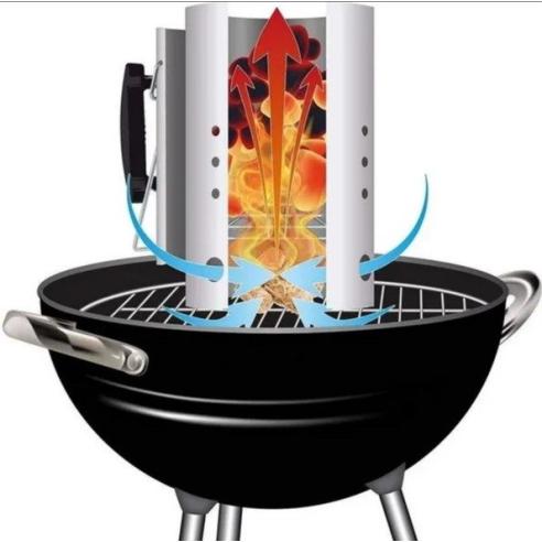 El Gaucho - Ciminiera di accensione rapida accenditore starter BBQ a carbone