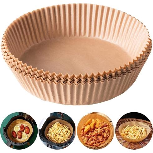 Movida - Carta forno tonda per friggitrice ad aria 50 pezzi biodegradabile da 20 cm