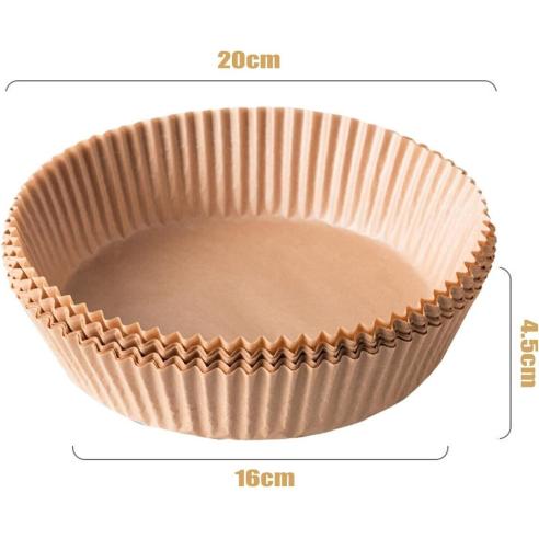 Movida - Carta forno tonda per friggitrice ad aria 50 pezzi biodegradabile da 20 cm