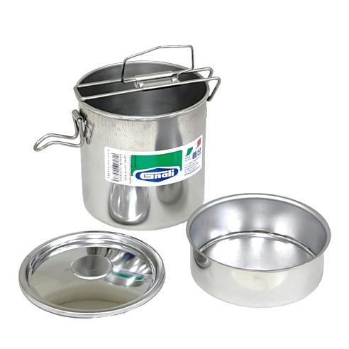 Gnali - Portavivande con pietanziera in acciaio inox 10 cm