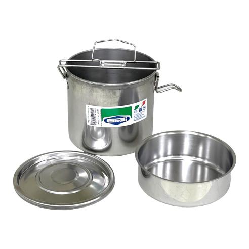 Gnali - Portavivande con pietanziera in acciaio inox 12 cm