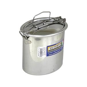 Gnali - Portavivande ovale con pietanziera in acciaio inox 12x8 cm