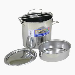 Gnali - Portavivande ovale con pietanziera in acciaio inox 12x8 cm 2