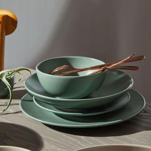 Tognana - Piatto fondo in gres porcellanato linea Ritual verde da 22 cm 2