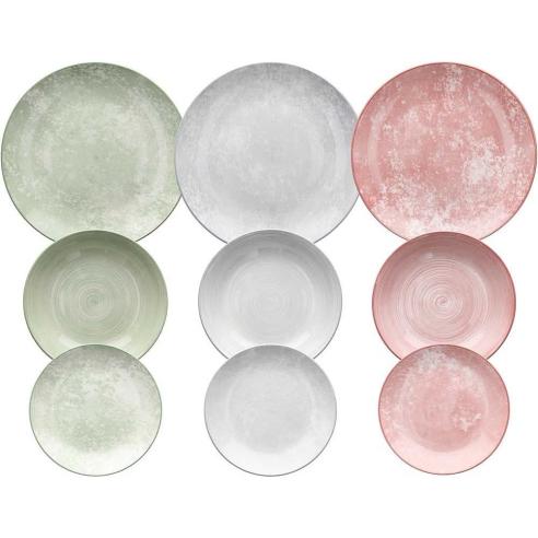 Tognana - Servizio di piatti in porcellana da 18 pezzi linea Madison Petra