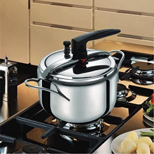 Aeternum - Pentola a pressione in acciaio inox adatta per induzione La Divina 5 litri