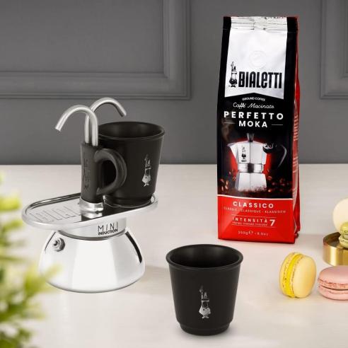 Bialetti - Caffettiera moka set mini express induction 2 tazze nera