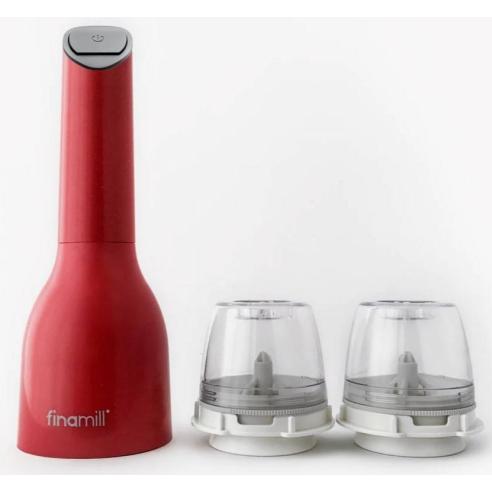 FinaMill - Macina pepe e macina spezie regolabile a batterie con luce Led e due finapod Pro Plus compresi
