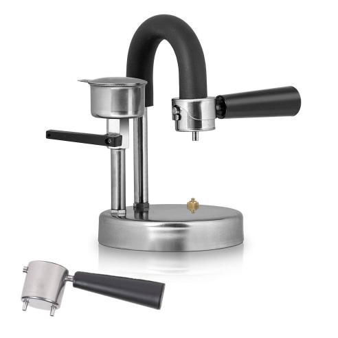 Kamira - Macchina caffè espresso cremoso con 2 braccetti, adatta per tutti i fornelli anche induzione