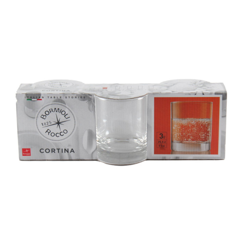 Bormioli - Bicchiere acqua in vetro modello cortina 25cl da 3 pz