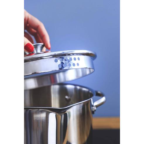 Lagostina - Batteria di pentl in acciaio inox Set Smart 9 pezzi | Salernocasalinghi