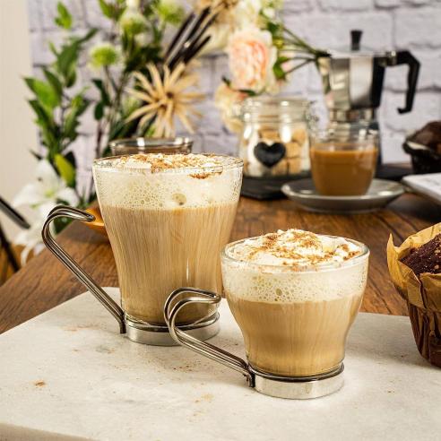 Bormioli - Set 3 tazzine in vetro per cappucino linea oslo 23,5 cl