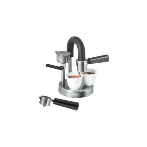 Kamira - Macchina caffè espresso cremoso con 2 braccetti, adatta per tutti i fornelli anche induzione