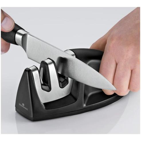 Zassenhaus - Affilacoltelli a 2 fasi in plastica e acciaio inox