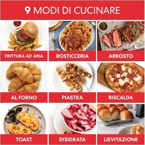 Instant Vortex plus forno air fryer multifunzione friggitrice ad aria clearcook da 13 litri