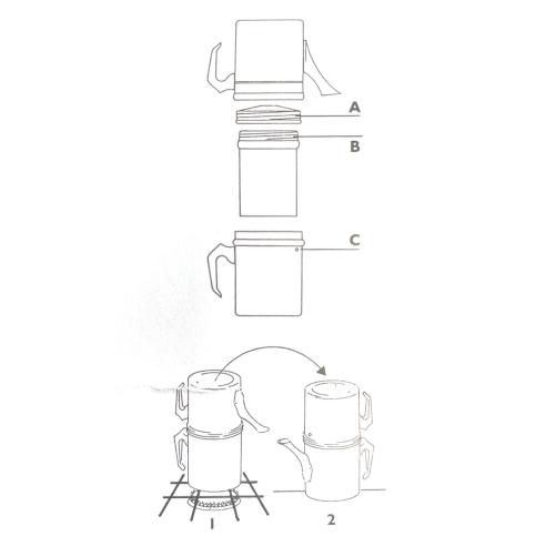 Caffettiera napoletana Ilsa - Moka Napoletana in Alluminio 1-2 tazze