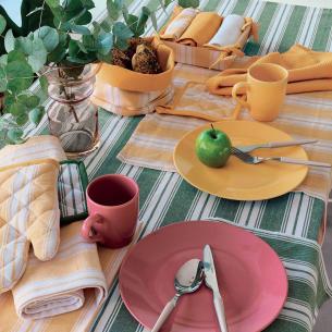 Tognana - Piatto piano singolo in gres porcellanato 26 cm giallo linea Natural Love 2