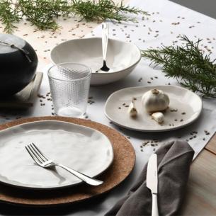 Tognana - Piatto dessert singolo in gres porcellanato cm 20 linea Nordik Bianco 2