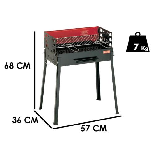 Ferraboli - Barbecue Famiglia in acciaio smaltato 50x30 cm