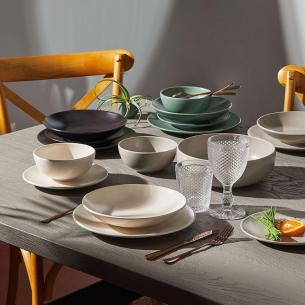 Tognana - Piatto dessert in gres porcellanato linea Ritual nero da 20 cm 2