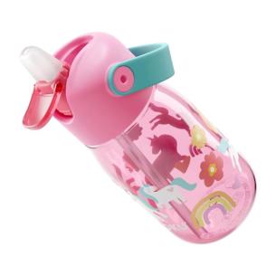 Zoku - Borraccia Bottiglia Bimbo con Flip Cannuccia Colore blu 400 ml Unicorno