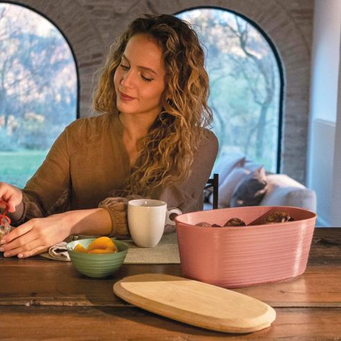 Guzzini - Contenitore porta pane e prodotti da forno linea Tierra 'Made for Nature' terra cotta