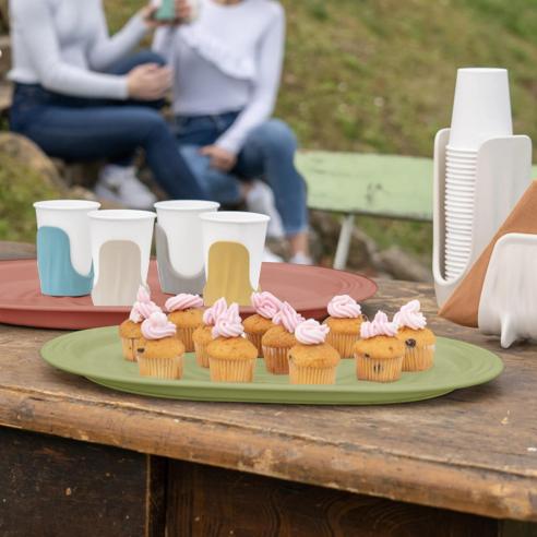 Guzzini - Vassoio da portata M Tierra 'Made for Nature' verde alga 39 cm