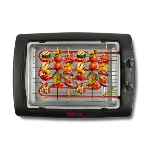 Girmi - Griglia elettrica portatile Barbecue con stand BQ22