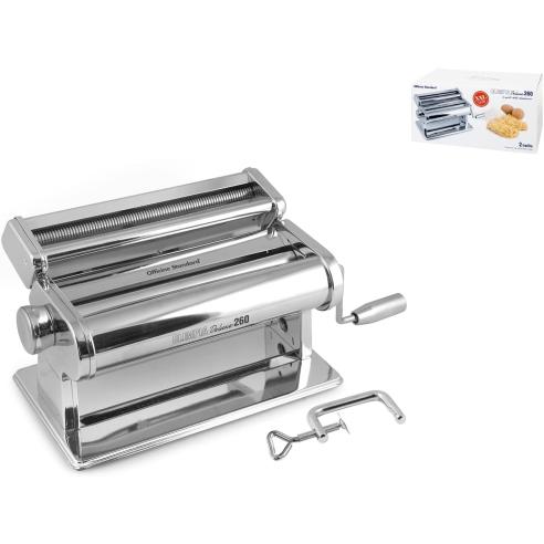 Officine Standard - Macchina pasta sfoglia manuale Olimpia Deluxe in acciaio inox da 260 mm