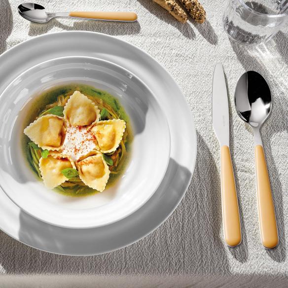 Cucchiaio acciaio inox Guzzini manico giallo senape