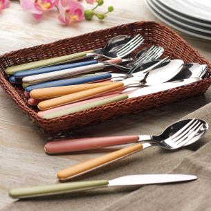 Cucchiaio acciaio inox Guzzini manico verde alga 2