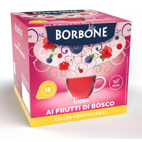 Caffè Borbone Tisana Frutti di Bosco | 18 Cialde ESE Compostabili