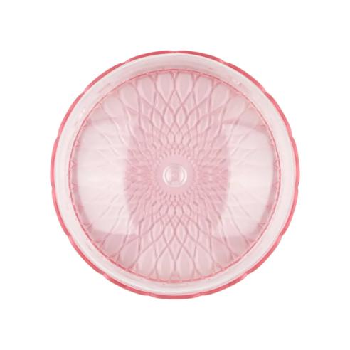 Alzata per Dolci in Vetro Rosa con Campana | Design Italiano