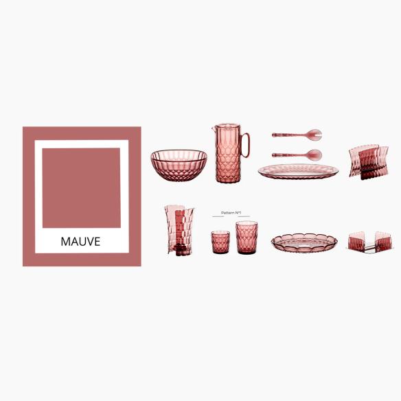 Guzzini Posate Insalata Vanity in Cristallo Acrilico Bio-based Malva