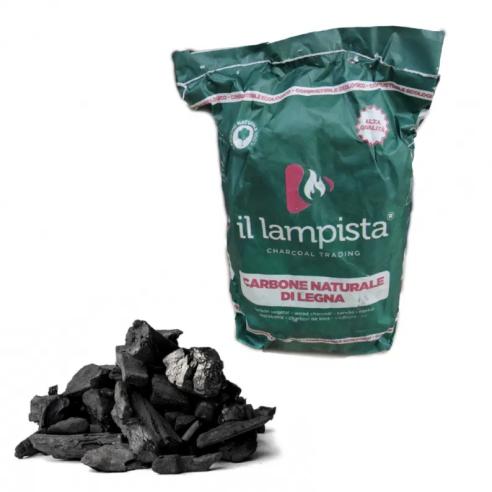 Carbone Naturale Il Lampista 2,5kg | Ecologico & Alta Qualità BBQ