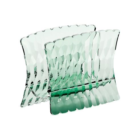 Guzzini Vanity Portatovaglioli Verticale  in cristallo acrilico bio-based Verde Mtcha