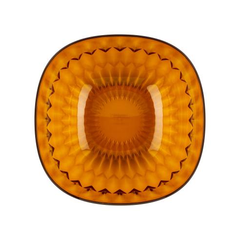 Contenitore Vanity Guzzini 30 cm in Cristallo Acrilico Bio-based Ambra