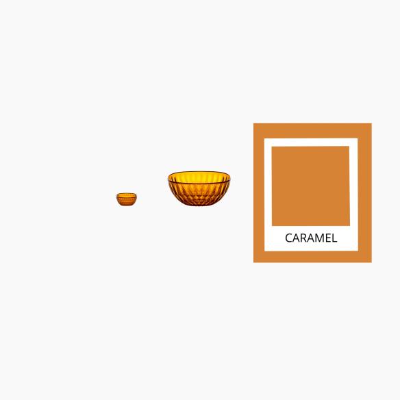 Contenitore Vanity Guzzini 30 cm in Cristallo Acrilico Bio-based Ambra