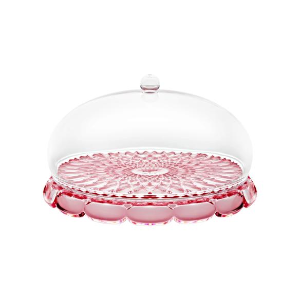Guzzini Set Tortiera con Campana Vanity Rosa Flamingo Ø30 Bio-based