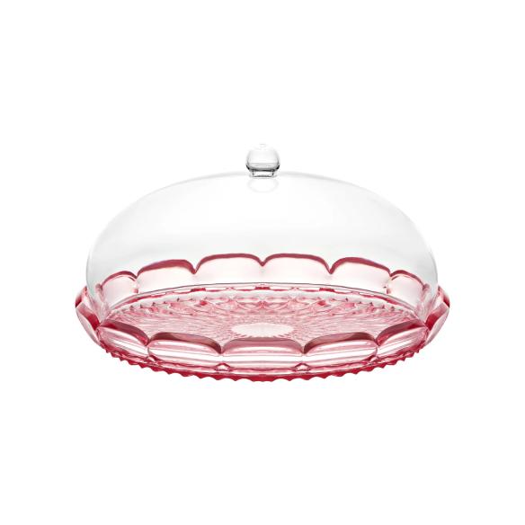 Guzzini Set Tortiera con Campana Vanity Rosa Flamingo Ø30 Bio-based