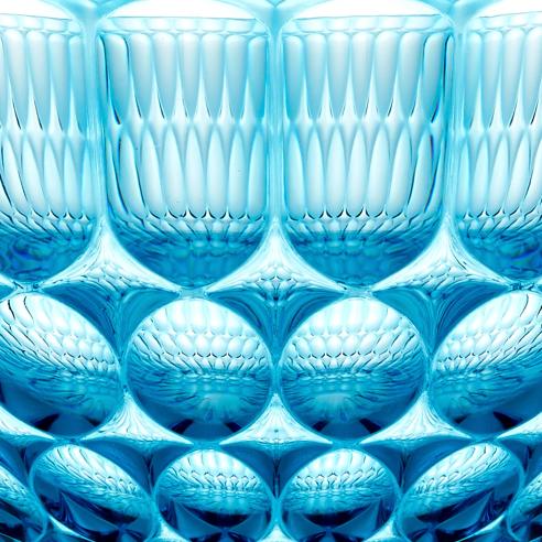 Ciotola Vanity Guzzini diametro 25cm Cristallo Acrilico Bio-based Sea Blue