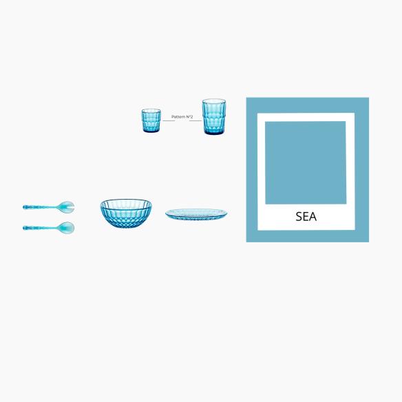 Ciotola Vanity Guzzini diametro 25cm Cristallo Acrilico Bio-based Sea Blue