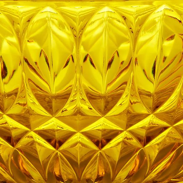 Guzzini Vanity Ciotola Contenitore 21cm in Cristallo Acrilico Bio-based Giallo Zafferano