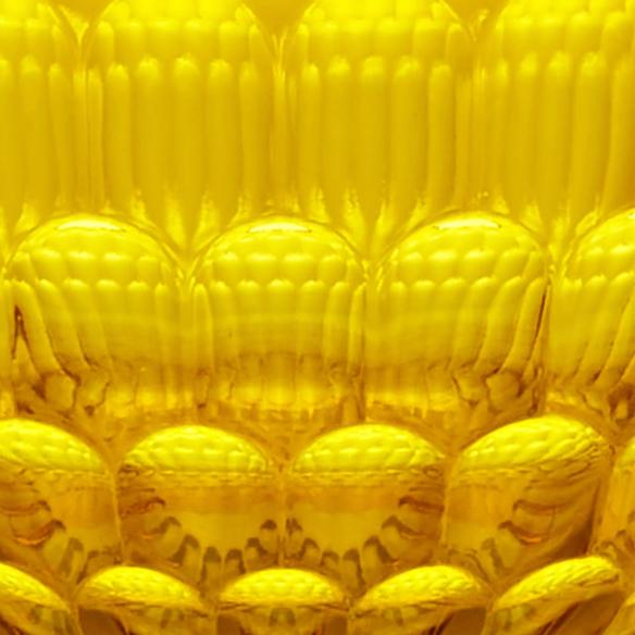 Contenitore Guzzini Vanity Ø 12 cm in Cristallo Bio-based Ambra