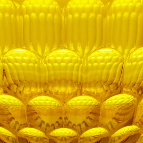 Contenitore Guzzini Vanity Ø 12 cm in Cristallo Bio-based Ambra