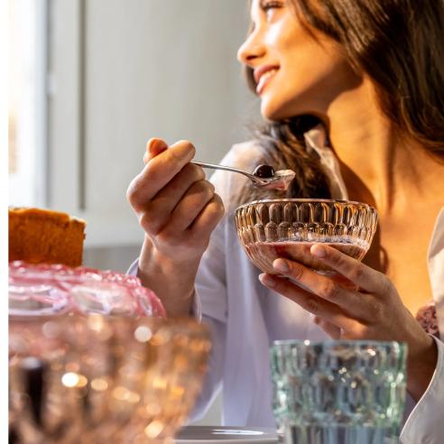 Contenitore Ciotola Guzzini Vanity 12cm Cristallo Acrilico Bio-based Powder Pink