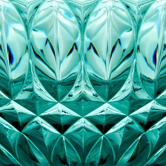 Contenitore Guzzini Vanity 21 cm Cristallo Acrilico Bio-based Aquamarine